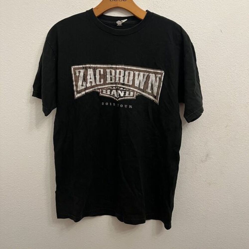 VINTAGE MENS ZAC BROWN 2012 TOUR BLACK SHIRT M (L3)